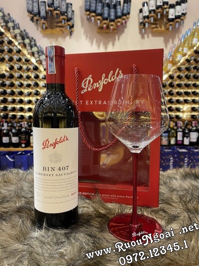 Hộp Quà Rượu Vang Úc Penfolds Bin 407 Cabernet Sauvignon Cao Cấp